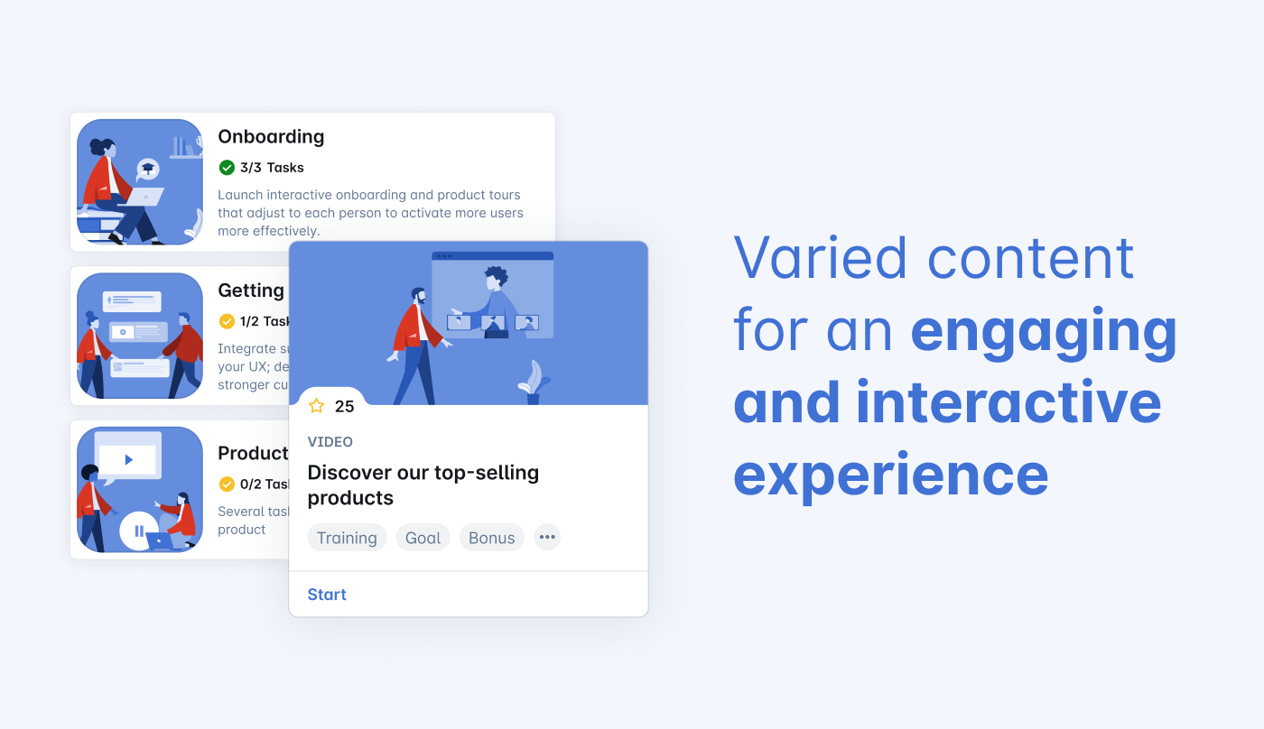 varied content for an engaging and interactive remote workforce onboarding experience 