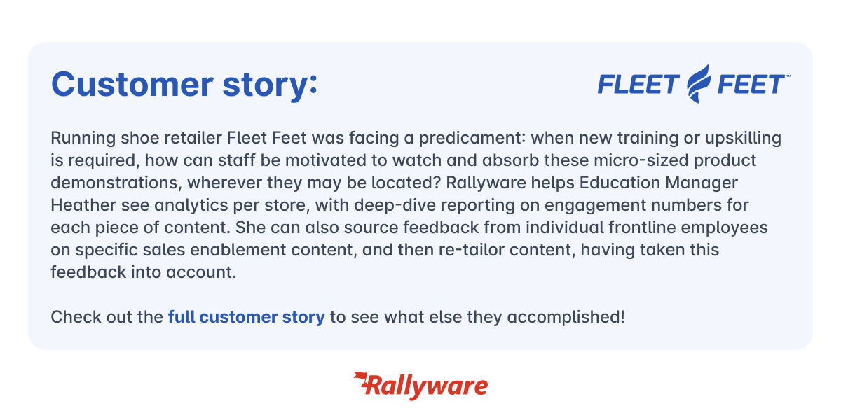 Fleet Feet customer story about boosting retail sales